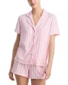 Aqua Sleep Notch Collar Pajama Set - Exclusive In Pink