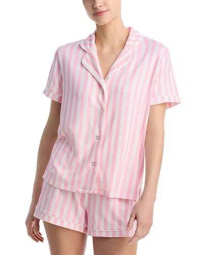 Aqua Sleep Notch Collar Pajama Set - Exclusive In Pink