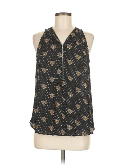 Pre-owned Aqua Sleeveless Blouse In Black