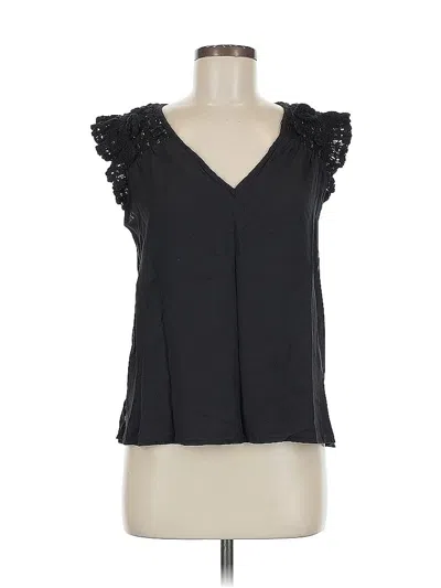 Pre-owned Aqua Sleeveless Blouse In Black