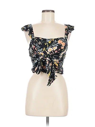 Pre-owned Aqua Sleeveless Blouse In Black