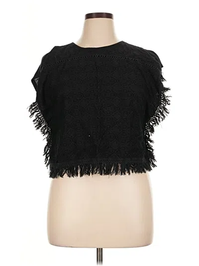 Pre-owned Aqua Sleeveless Blouse In Black