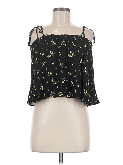 Pre-owned Aqua Sleeveless Blouse In Black