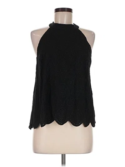 Pre-owned Aqua Sleeveless Blouse In Black