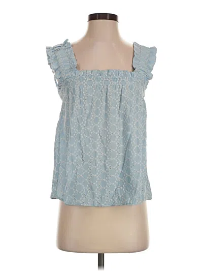 Pre-owned Aqua Sleeveless Blouse In Blue