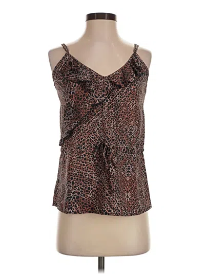 Pre-owned Aqua Sleeveless Blouse In Brown