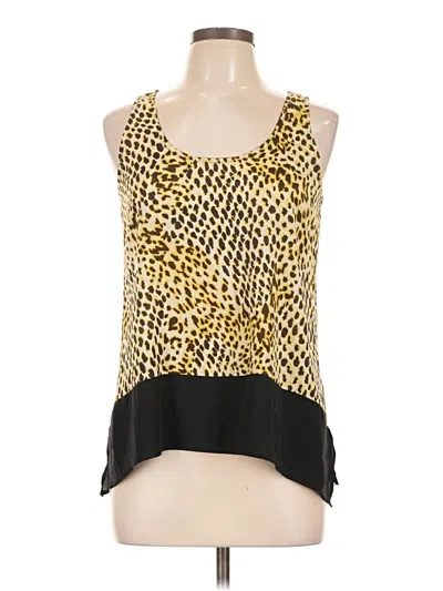 Pre-owned Aqua Sleeveless Blouse In Gold
