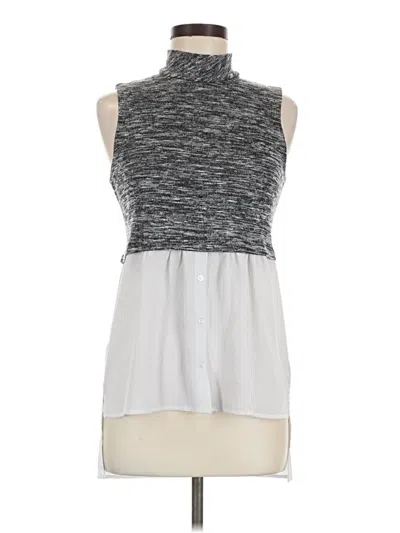 Pre-owned Aqua Sleeveless Blouse In Gray