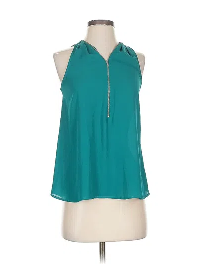 Pre-owned Aqua Sleeveless Blouse In Green