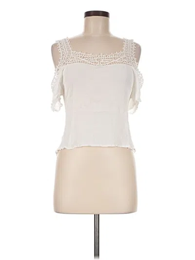 Pre-owned Aqua Sleeveless Blouse In Ivory