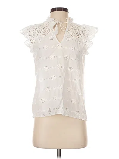 Pre-owned Aqua Sleeveless Blouse In Ivory