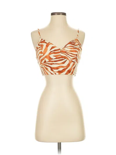 Pre-owned Aqua Sleeveless Blouse In Orange