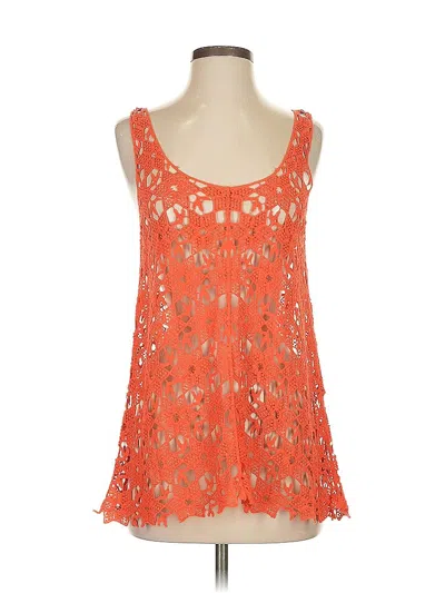 Pre-owned Aqua Sleeveless Blouse In Orange