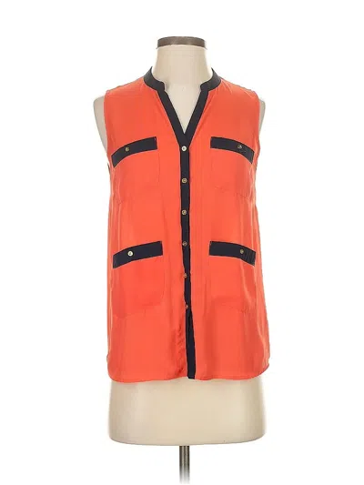 Pre-owned Aqua Sleeveless Blouse In Orange