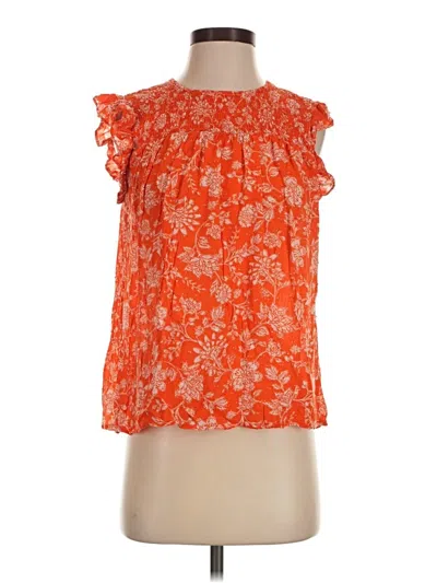 Pre-owned Aqua Sleeveless Blouse In Orange