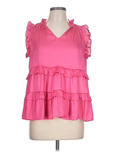 Pre-owned Aqua Sleeveless Blouse In Pink