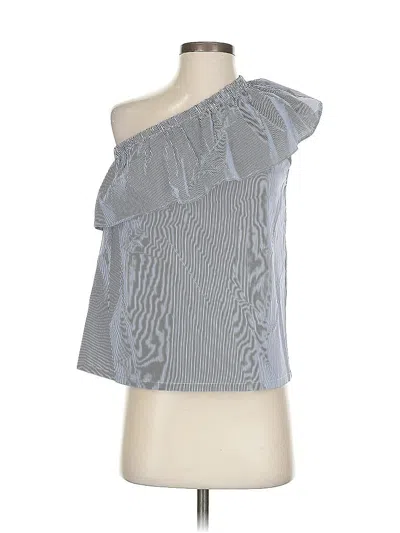 Pre-owned Aqua Sleeveless Blouse In Silver