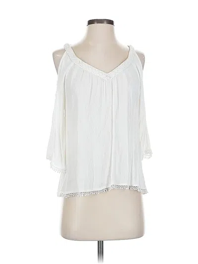 Pre-owned Aqua Sleeveless Blouse In White