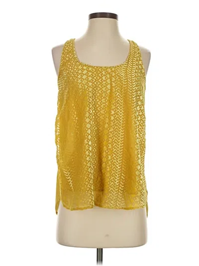 Pre-owned Aqua Sleeveless Blouse In Yellow