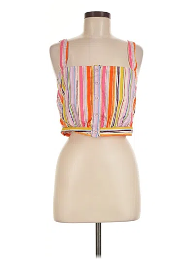 Pre-owned Aqua Sleeveless Blouse In Yellow