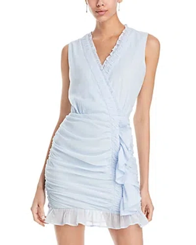 Aqua Sleeveless Flutter Ruffle Mini Dress - 100% Exclusive In Blue