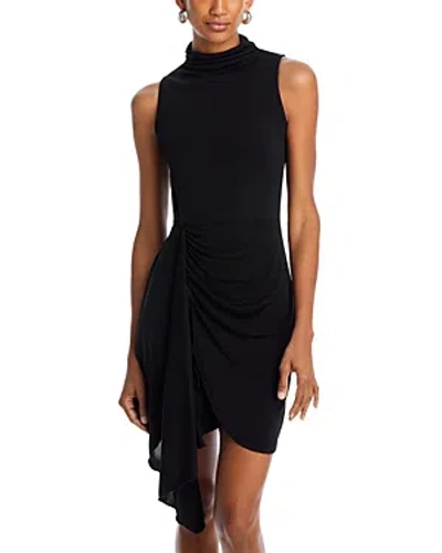 Aqua Sleeveless Jersey Mock Neck Dress - 100% Exclusive In Black
