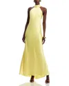 Aqua Sleeveless Satin Gown - Exclusive In Lemon