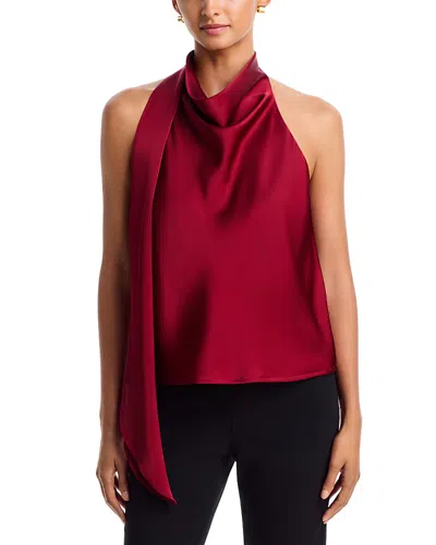 Aqua Sleeveless Scarf Neck Top - Exclusive In Multi