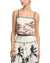 Aqua Sleeveless Square Neck Top - Exclusive In Multi