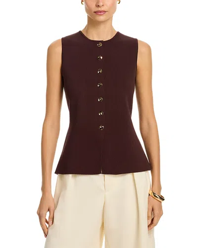 Aqua Sleeveless Sweater - Exclusive In Brown