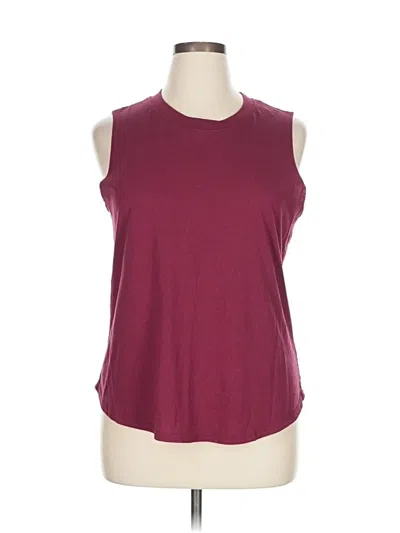 Pre-owned Aqua Sleeveless T-shirt In Burgundy