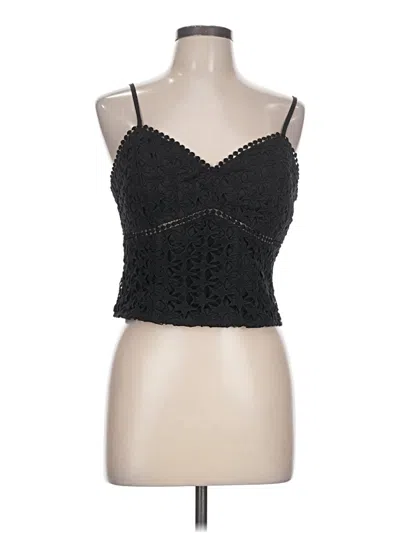 Pre-owned Aqua Sleeveless Top Black Sweetheart Neckline Tops
