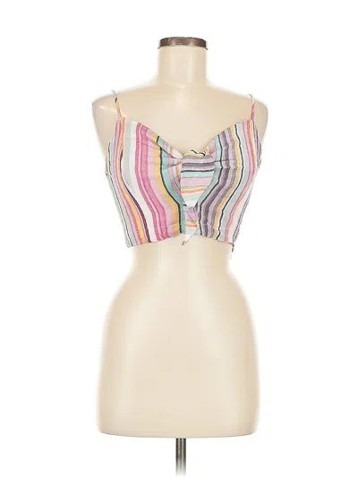 Pre-owned Aqua Sleeveless Top Pink Sweetheart Neckline Tops
