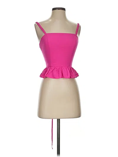 Pre-owned Aqua Sleeveless Top Pink Sweetheart Neckline Tops