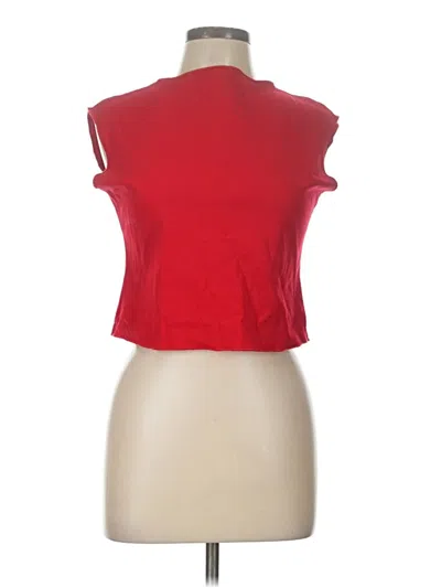 Pre-owned Aqua Sleeveless T-shirt In Red