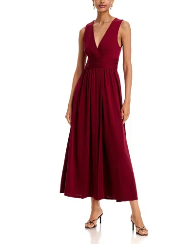 Aqua Sleeveless Twist Jersey Maxi Dress - Exclusive In Red