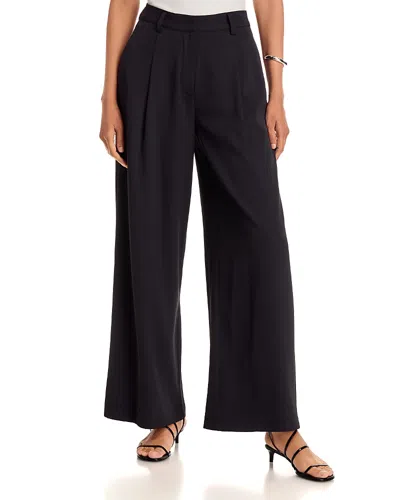 Aqua Slinky Wide Leg Pants - Exclusive In Black