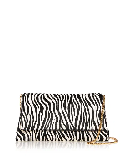 Aqua Small Calf Hair Clutch - Exclusive In Black