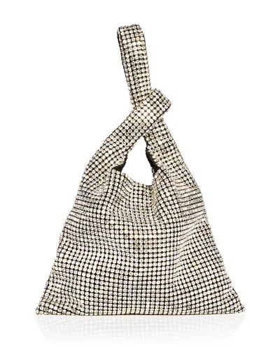 Aqua Small Crystal Evening Bag - Exclusive In Silver