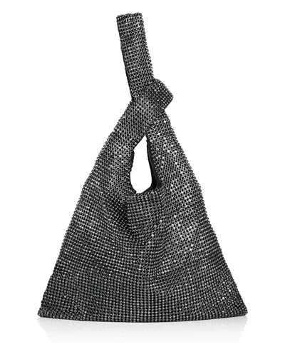 Aqua Small Crystal Evening Bag - Exclusive In Silver