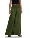 Aqua Smocked Waist Pants - Exclusive In Military