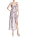 Aqua Snake Print Strappy Ruffle Maxi Dress In Pink In Pink
