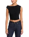 Aqua Solid Mesh Top - Exclusive In Black