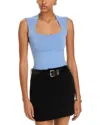AQUA SQUARE NECK SLEEVELESS TOP - EXCLUSIVE