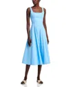 Aqua Square Neck Tank Dress - Exclusive In Sky Blue