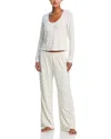 Aqua Starlette Long Pajama Set - Exclusive In White