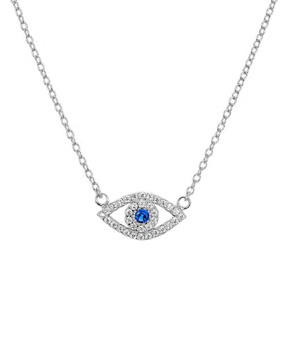 Aqua Sterling Silver Evil Eye Pendant Necklace, 15 - Exclusive