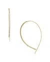 Aqua Sterling Silver Threader Hoop Earrings - Exclusive In Gold