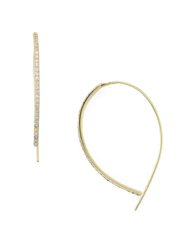 Aqua Sterling Silver Threader Hoop Earrings - Exclusive In Gold