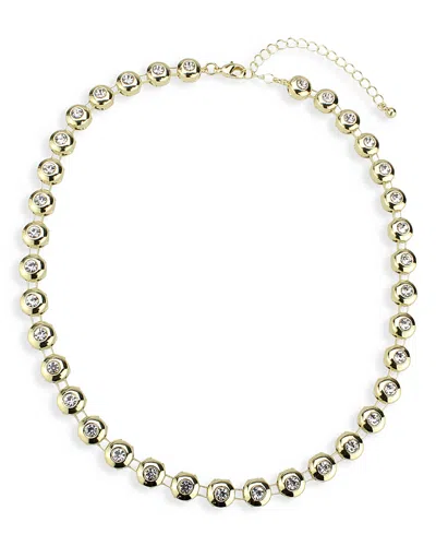 Aqua Stone Bead Collar Necklace, 16-19.5 - Exclusive In Gold